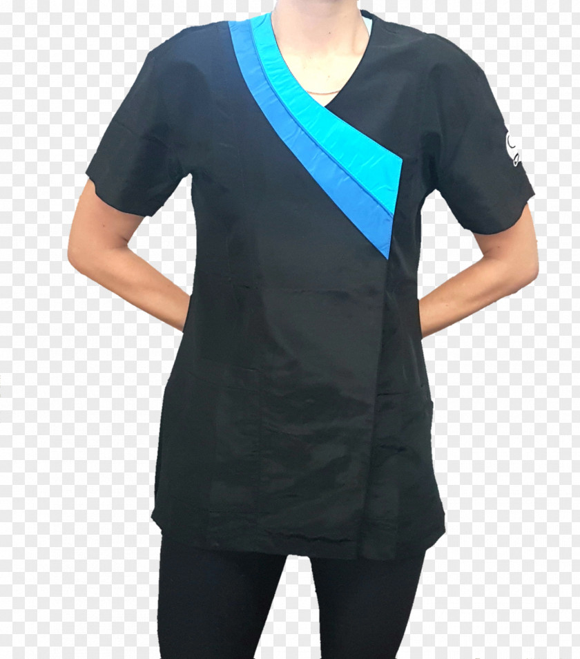 Grooming Uniforms T-shirt Sleeve Shoulder Turquoise PNG