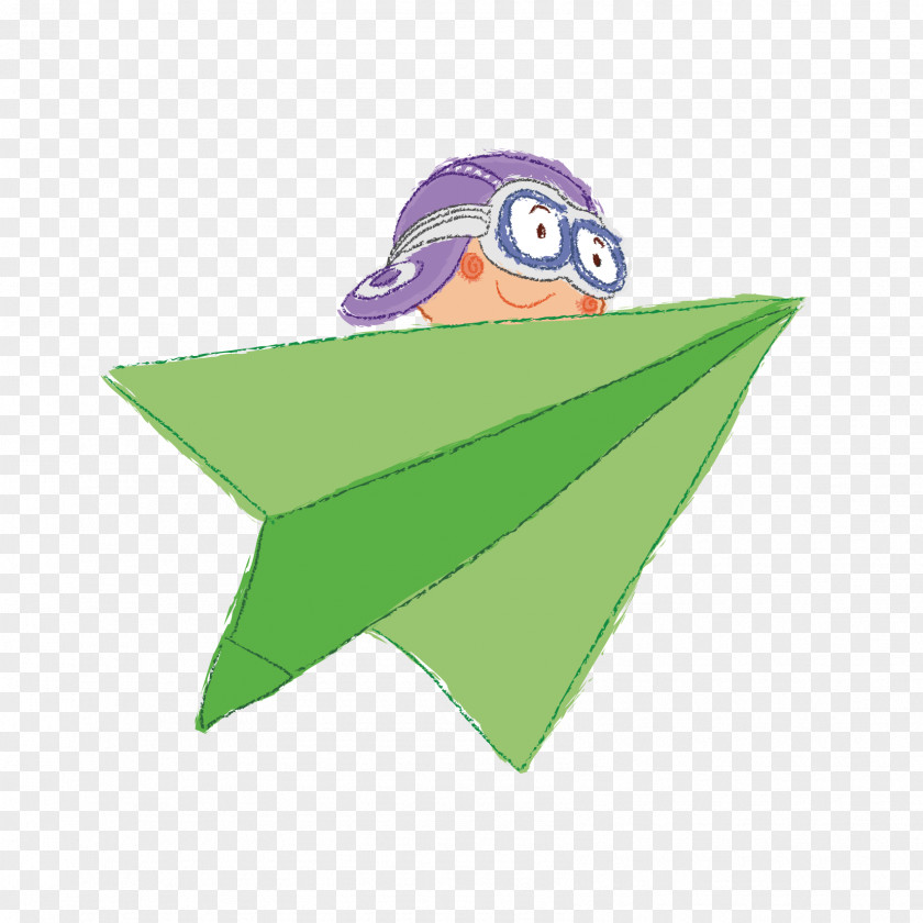 Paper Airplane Illustration Painting PNG