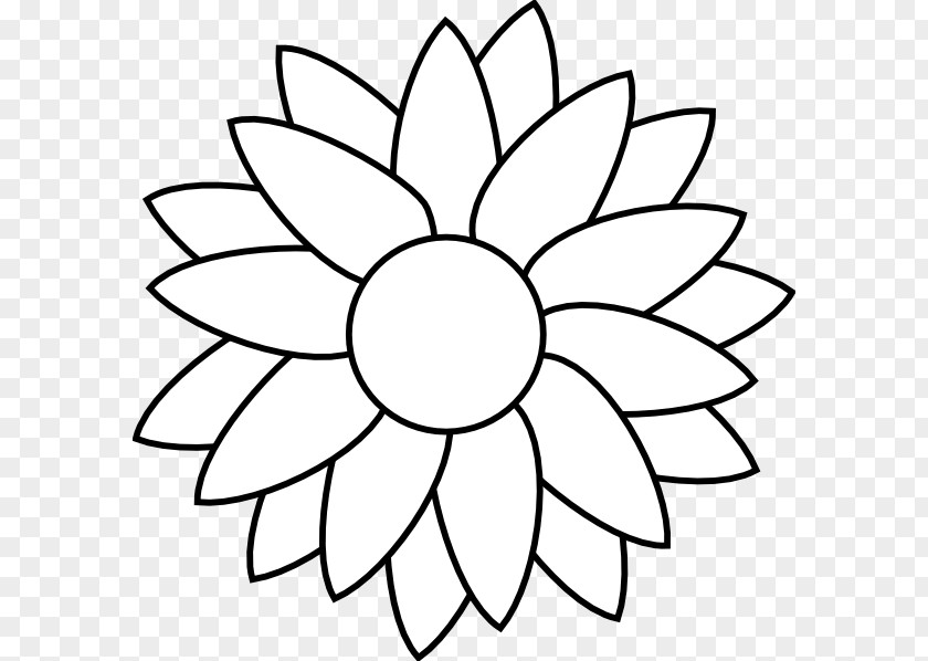 Blank Flower Cliparts Common Sunflower Black And White Free Content Clip Art PNG