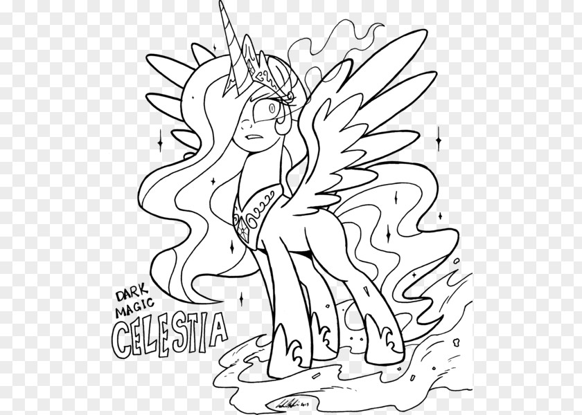 Princess Celestia Line Art Visual Arts Illustration Cartoon PNG