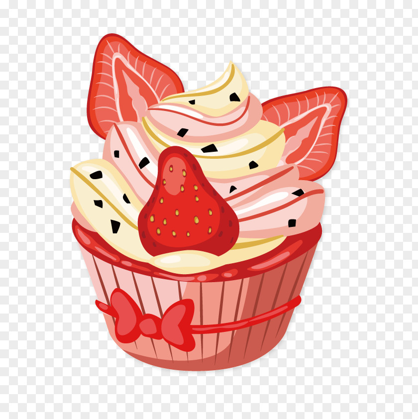 Vector Strawberry Cake Birthday Cupcake Wedding Wish PNG