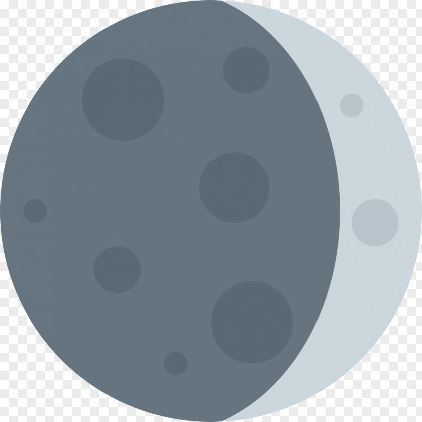 Emoji Moon Lunar Phase Social Media Laatste Kwartier PNG
