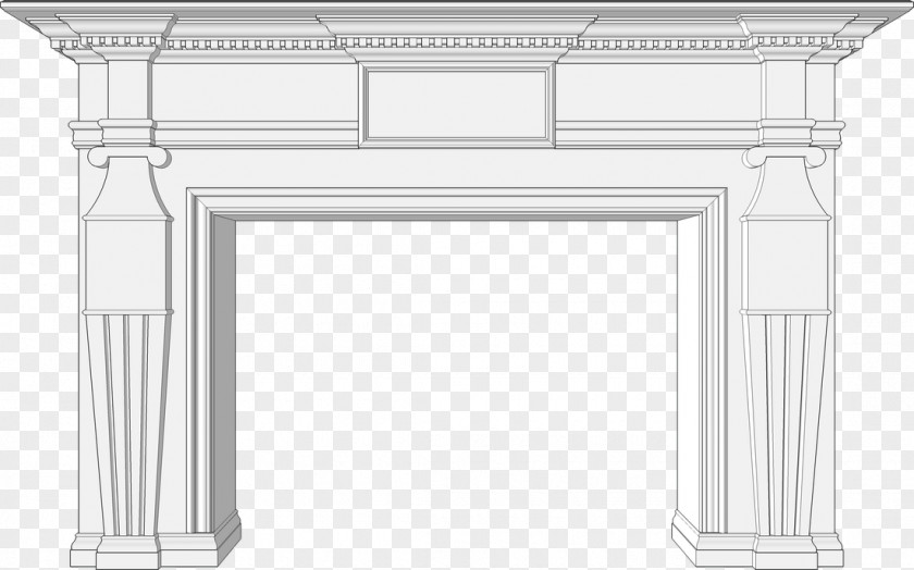 Fireplace Surrounds Facade Product Design Molding Black PNG