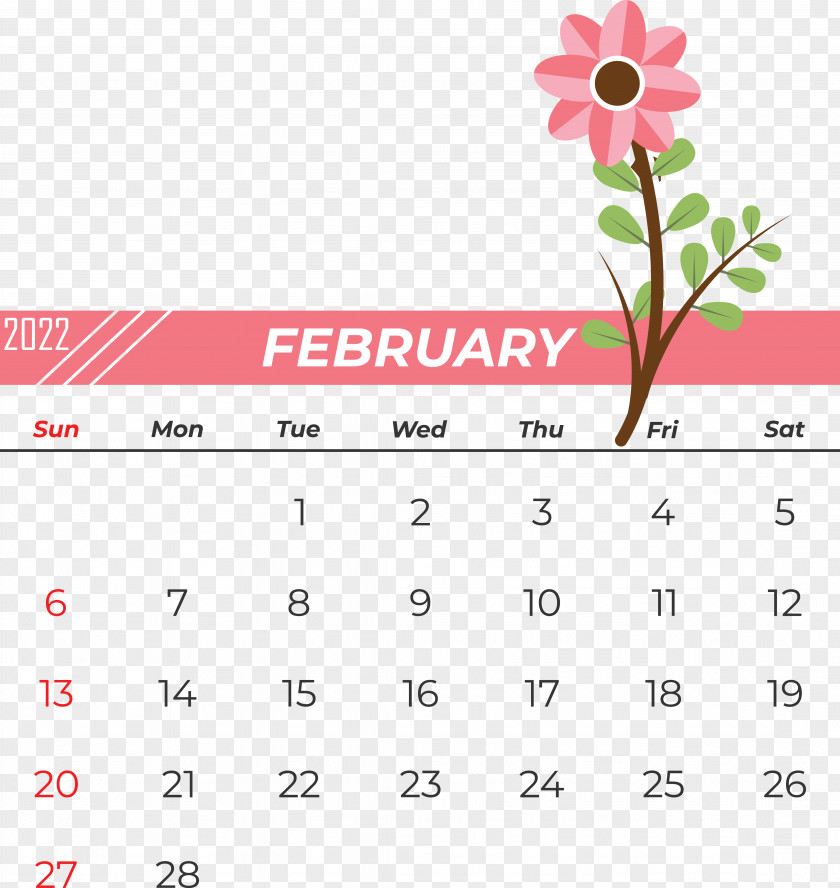 Flower Line Calendar Font Petal PNG