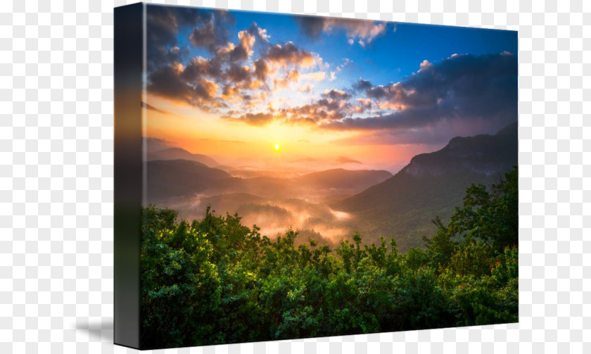 Landscape Painting Highlands Dry Falls Blue Ridge Parkway Photography PNG
