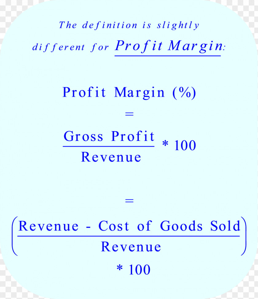 Mathematical Formula Profit Margin Mathematics Percentage PNG