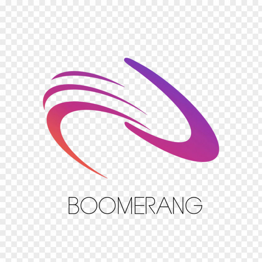 Boomerang Logo Brand Font Product Design Pink M PNG