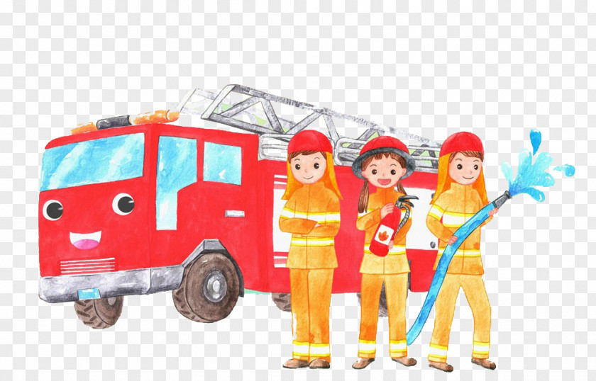 Firefighters And Cars Firefighter Fire Engine Car PNG