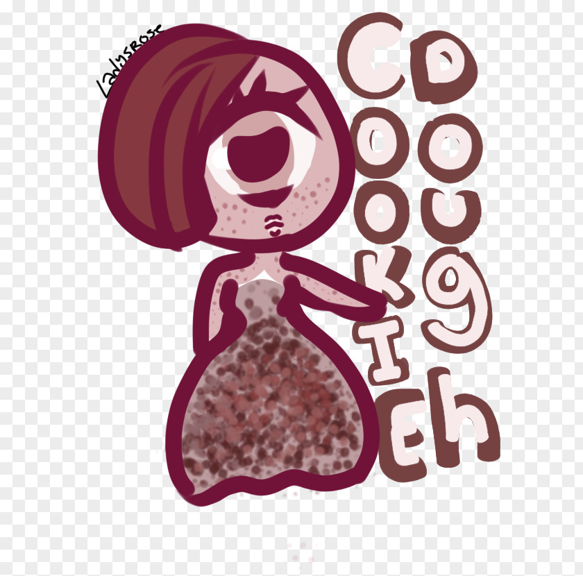 Cookie Dough Pink M Cartoon Font PNG