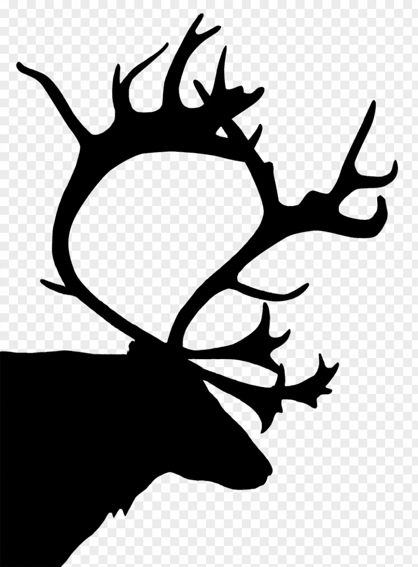 Deer Head Reindeer Silhouette Christmas Clip Art PNG