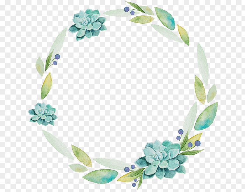 Flower Watercolor Painting Wreath Paper PNG