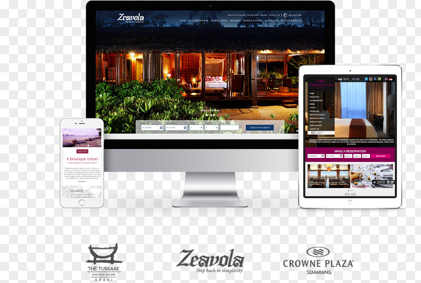 Hotel Responsive Web Design PNG