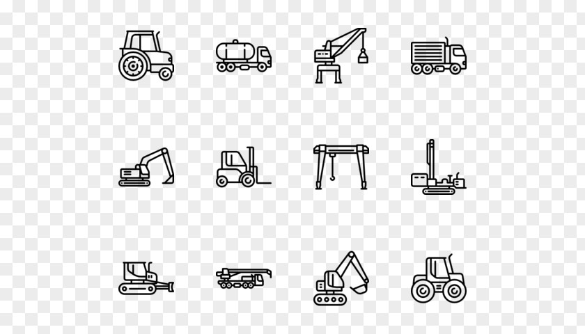 Construction Machinery Car Logo Font PNG