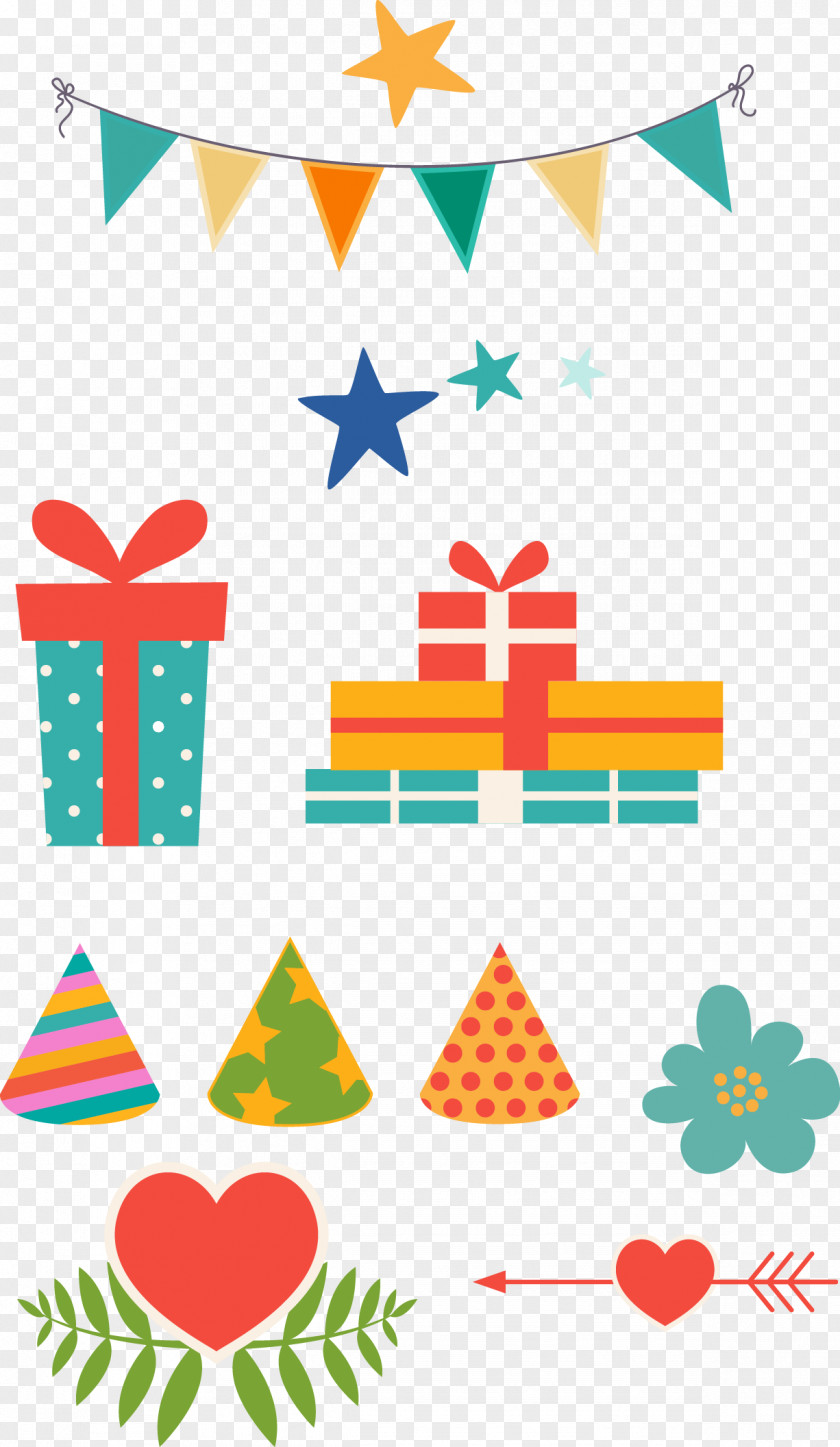 Flat Ribbon Decoration Birthday Gift Party Gratis Euclidean Vector PNG