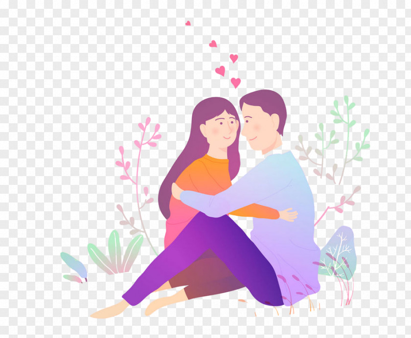 Romance Sitting Love Gesture Happy PNG