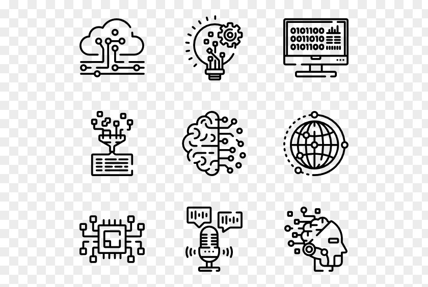 Artificial Intelligence Icon Design Clip Art PNG