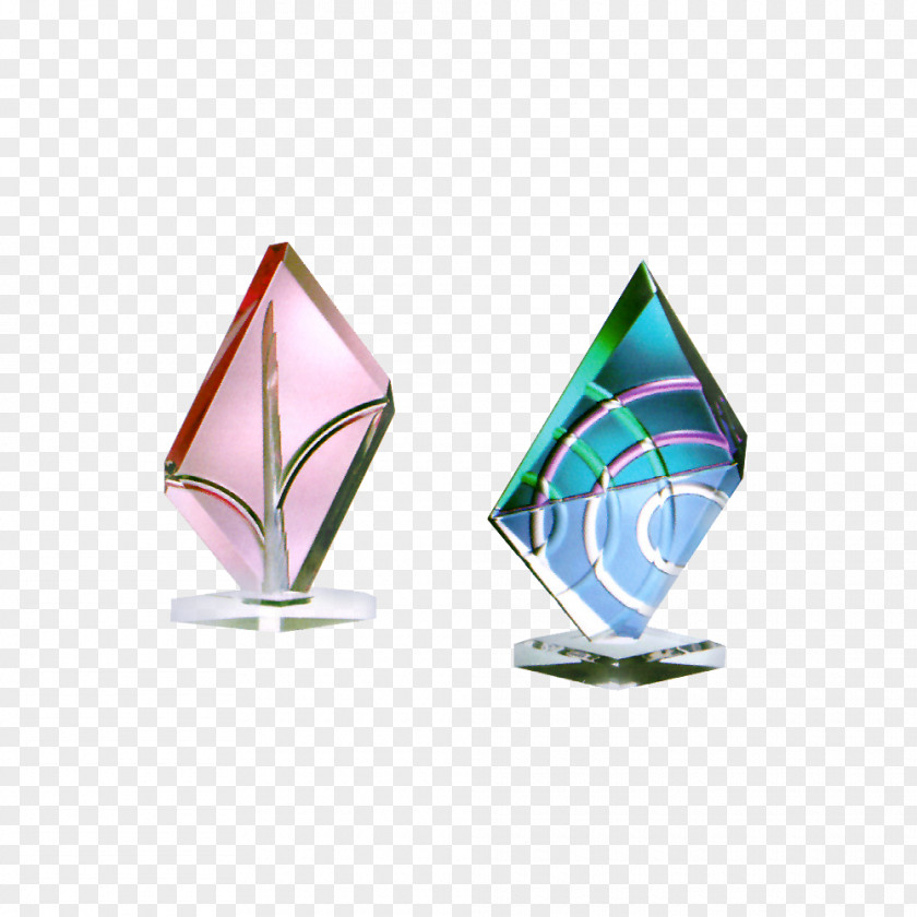 Diamond Trophy Crystal Glass PNG