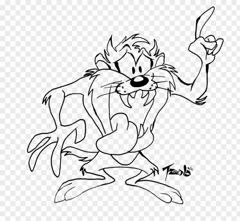 Gangster Cartoon Tasmanian Devil Drawing Line Art Daffy Duck PNG