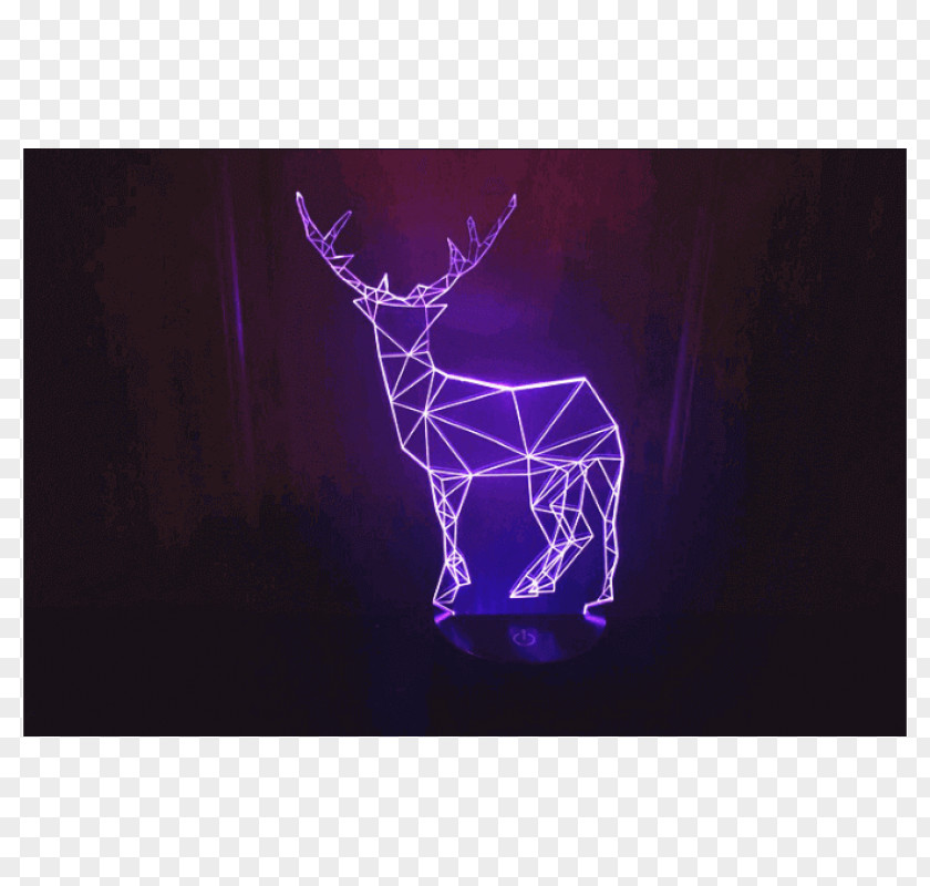 Light LED Lamp Deer Three-dimensional Space PNG