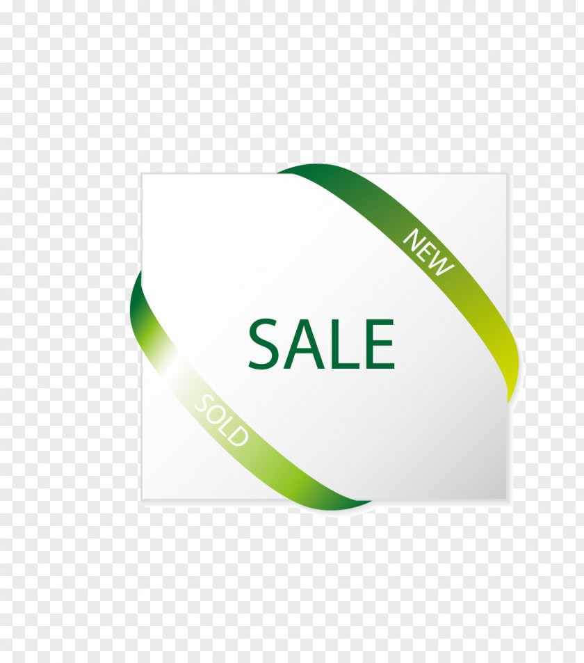 Green Ribbon Vector Material New Product Development Label PNG