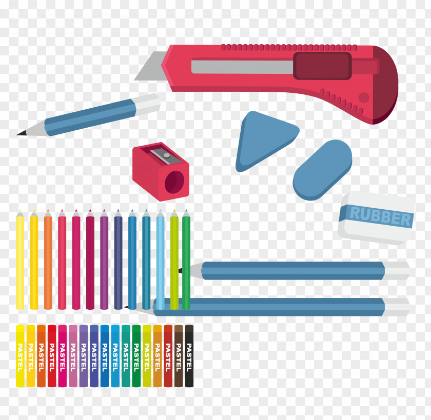 School Supplies Pencil Eraser Graphic Design PNG