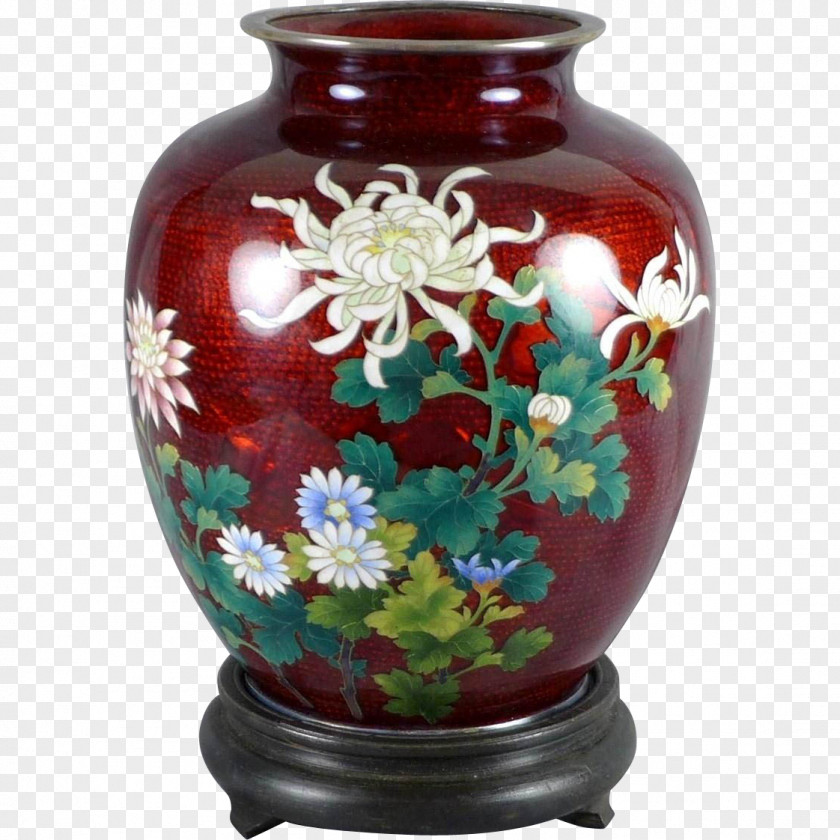Vase Cloisonné Ceramic Japan Urn PNG