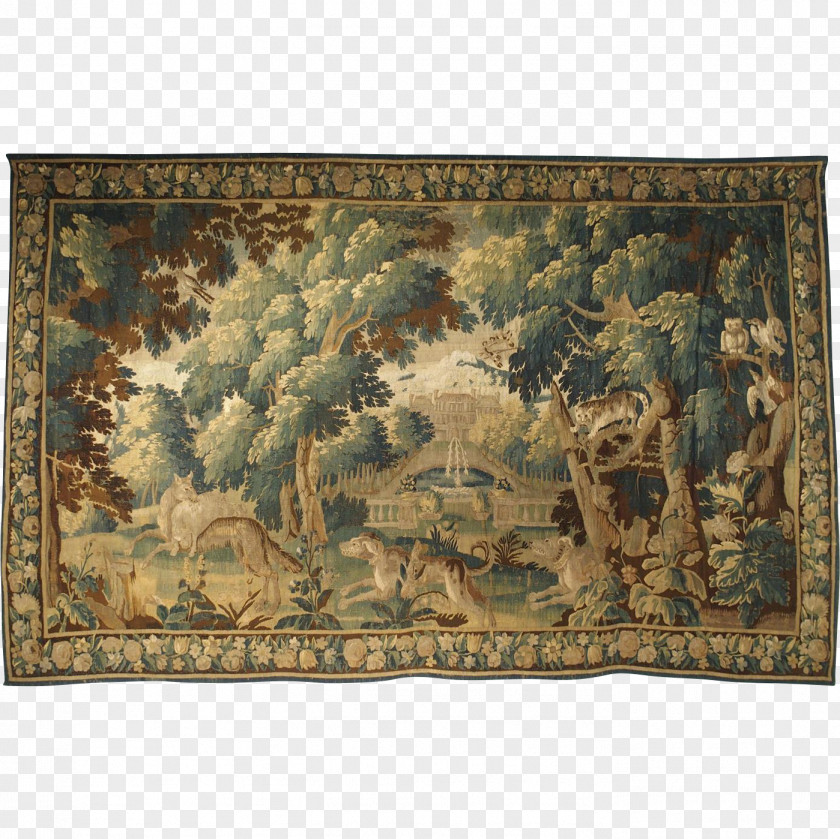 Carpet Tapestry Aubusson 17th Century Felletin 1600s PNG