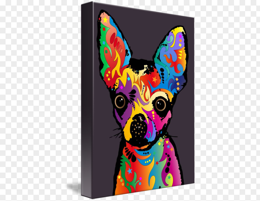 Chihuahua Dog Canvas Print Art Gallery Wrap PNG