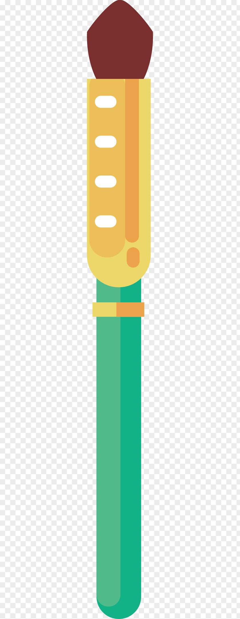 Hand Painted Eyebrow Pen Vector Yellow Angle Clip Art PNG
