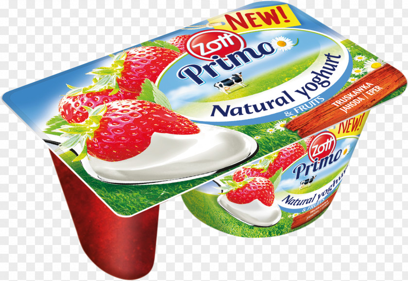 Milk Zott Yoghurt Food Strawberry PNG