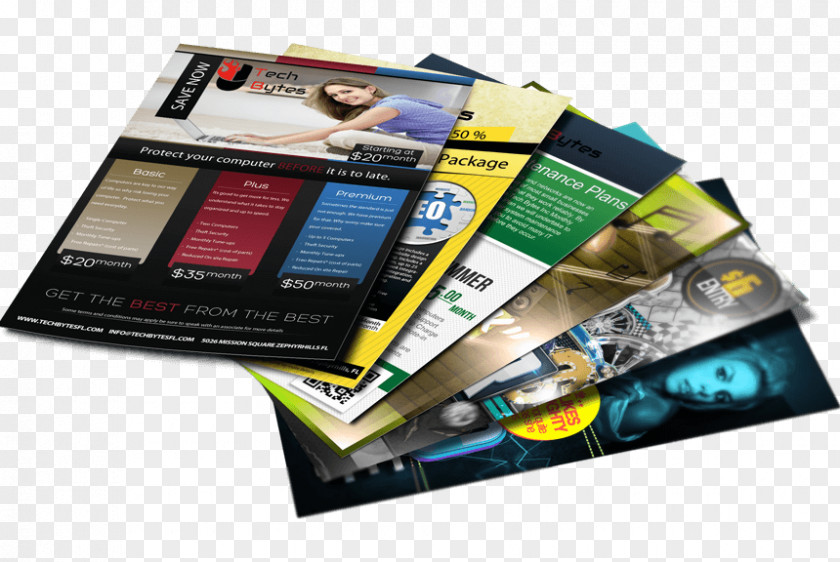 New Flyer Paper Color Printing Brochure PNG