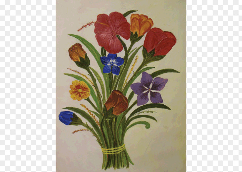 Radhe Krishna Flower Art Painting Floral Design Portrait PNG