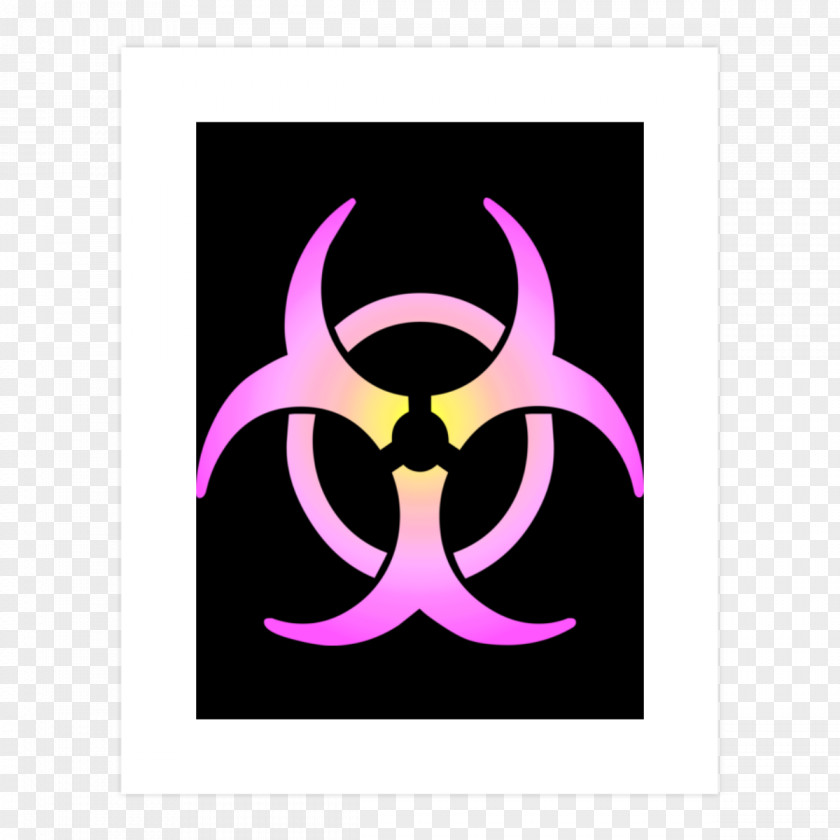 Sci Fi Design Biological Hazard Symbol Decal PNG