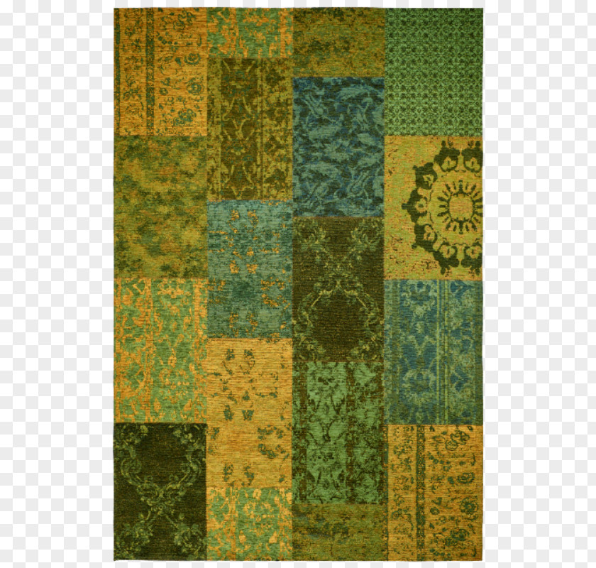 Carpet Fitted Patchwork Flachgewebe Green PNG