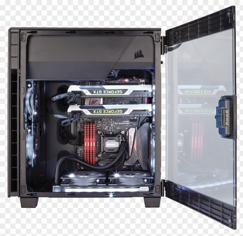 Case Pc Computer Cases & Housings Power Supply Unit Corsair Carbide Clear 600C Inverse ATX Full Tower 600Q PNG