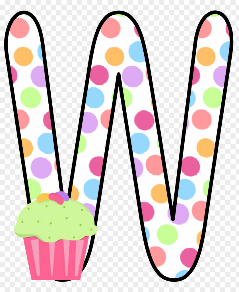 Polka Dot Birthday Posters Alphabet Letter Clip Art Cupcake Image PNG