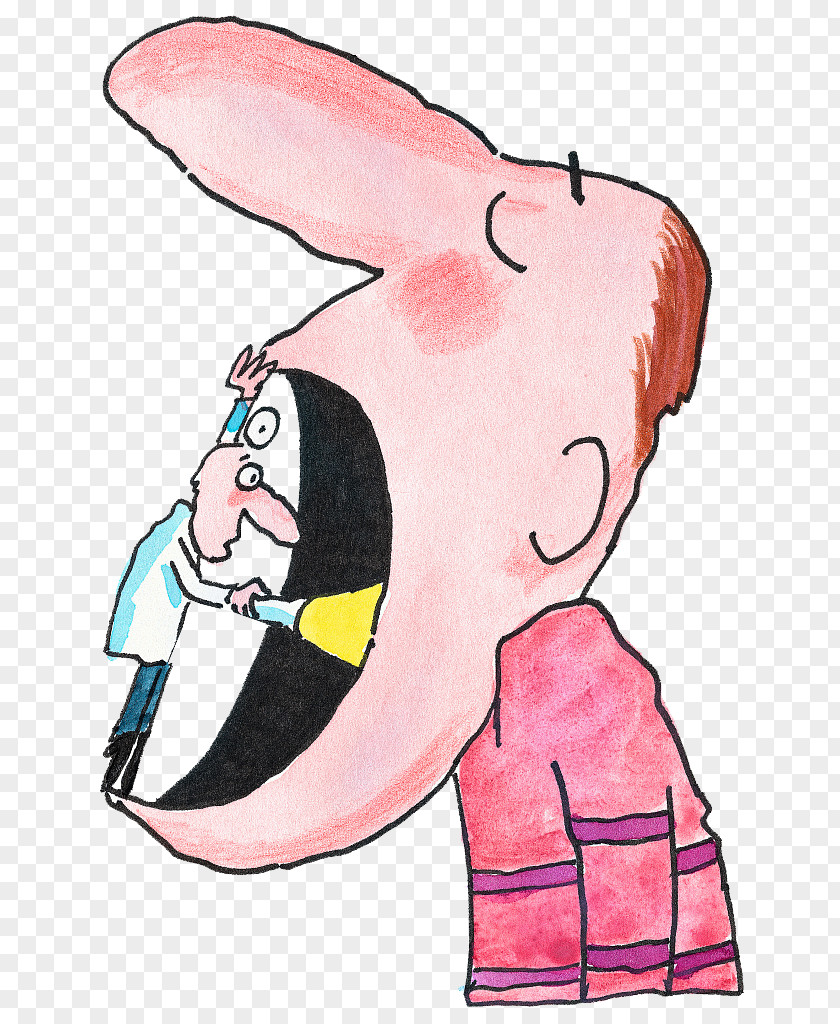 A Doctor With Flashlight To Check The Mouth. Dentistry Physician Cartoon Dental Floss PNG
