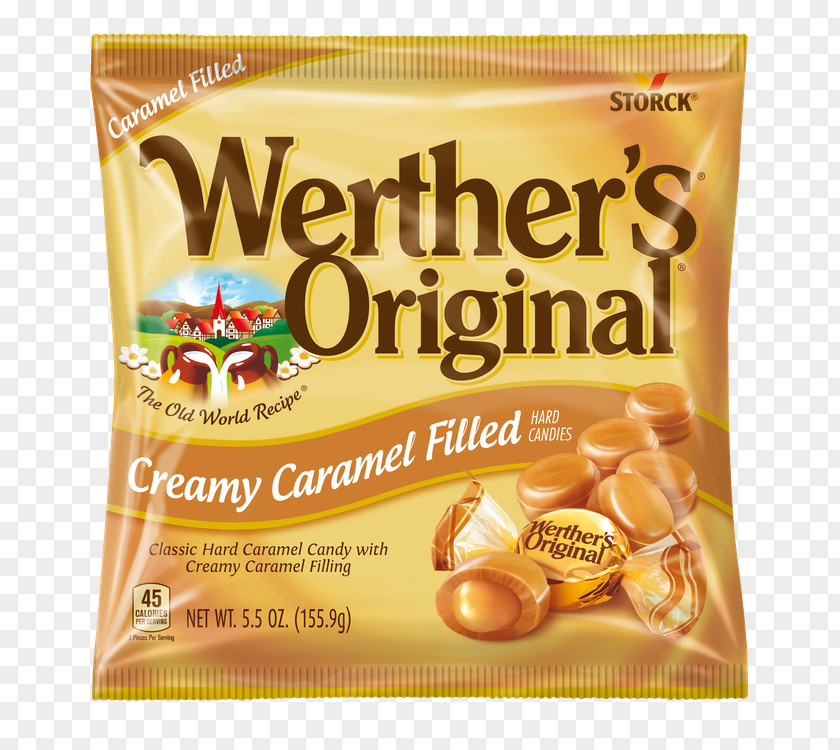 Candy Caramel Apple Cream Werther's Original Chewing Gum PNG