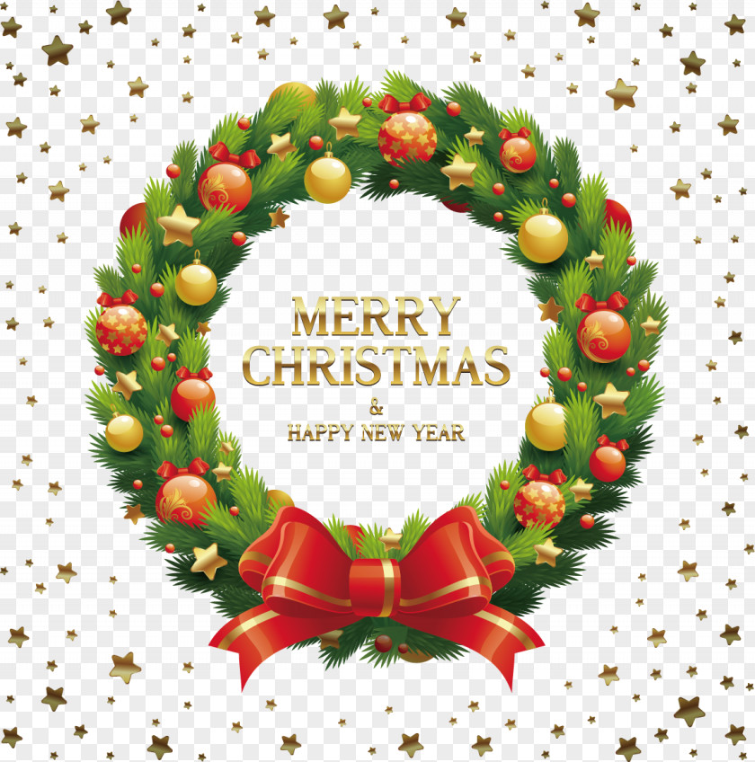 Christmas Pattern Background Wreath Clip Art PNG