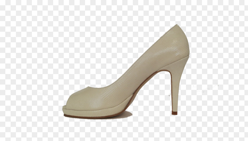 Made In France High-heeled Shoe Court Peep-toe Beige PNG