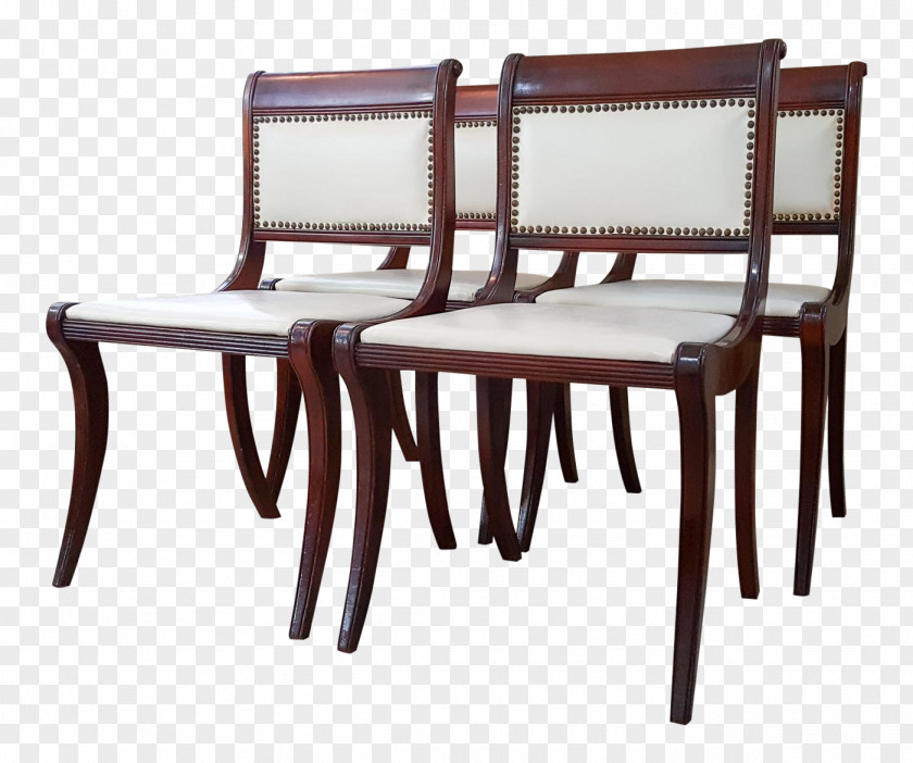 Mahogany Chair Table Furniture Empire Style Dining Room PNG