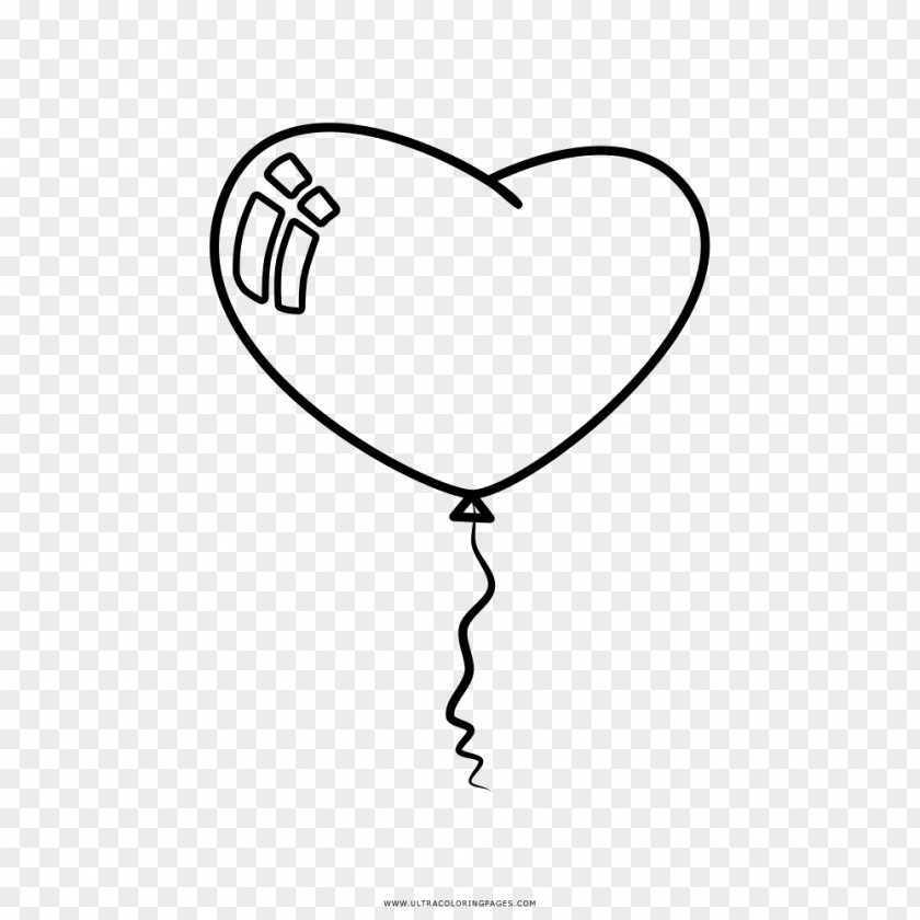 Heart Drawing Toy Balloon Coloring Book PNG