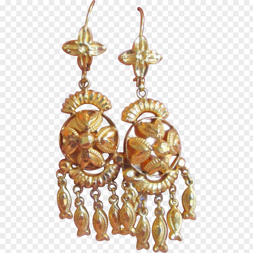 Gold Earring Body Jewellery 01504 PNG