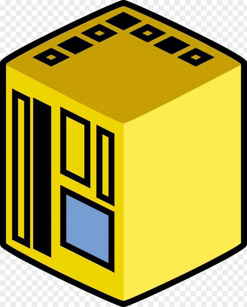 Yellow Server Mainframe Computer Icon PNG