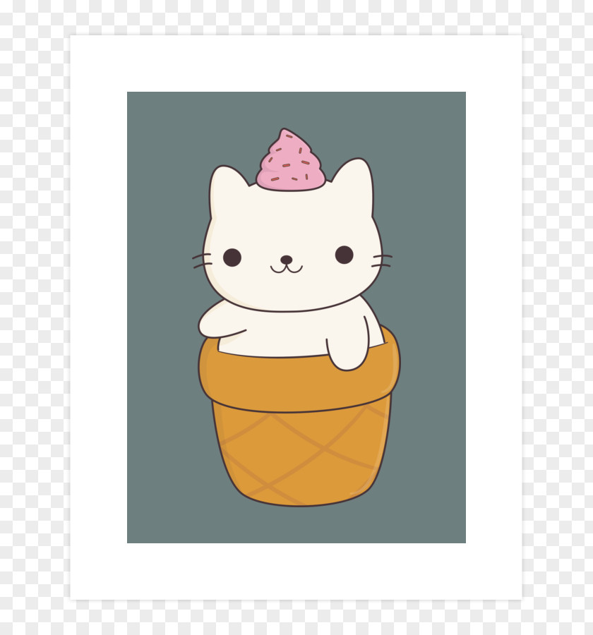 Kitten Ice Cream Cones Whiskers T-shirt PNG