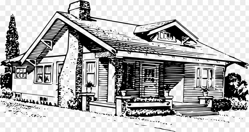 White House Bungalow Drawing Clip Art PNG