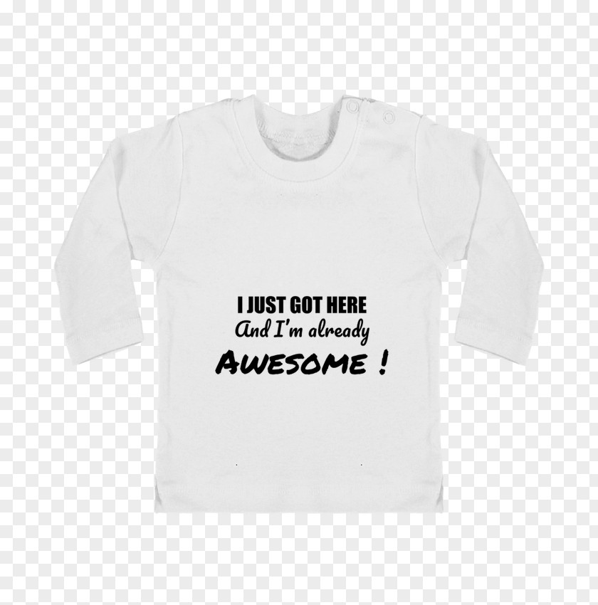 Just Awesome Long-sleeved T-shirt Shoulder Button PNG