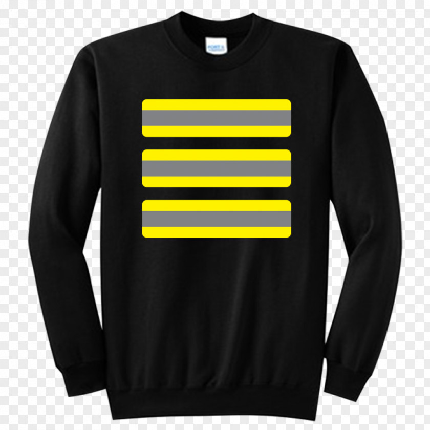 Black And Yellow Stripes T-shirt Sleeve Hoodie Sweater Crew Neck PNG