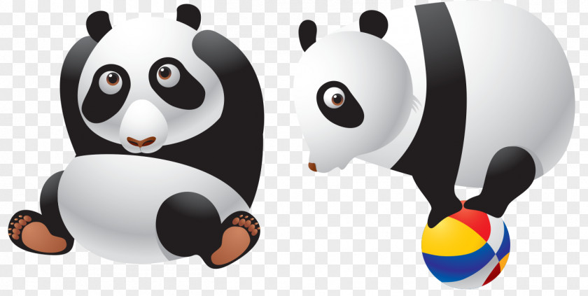 Panda Cartoon Vector Giant Red Cuteness Clip Art PNG