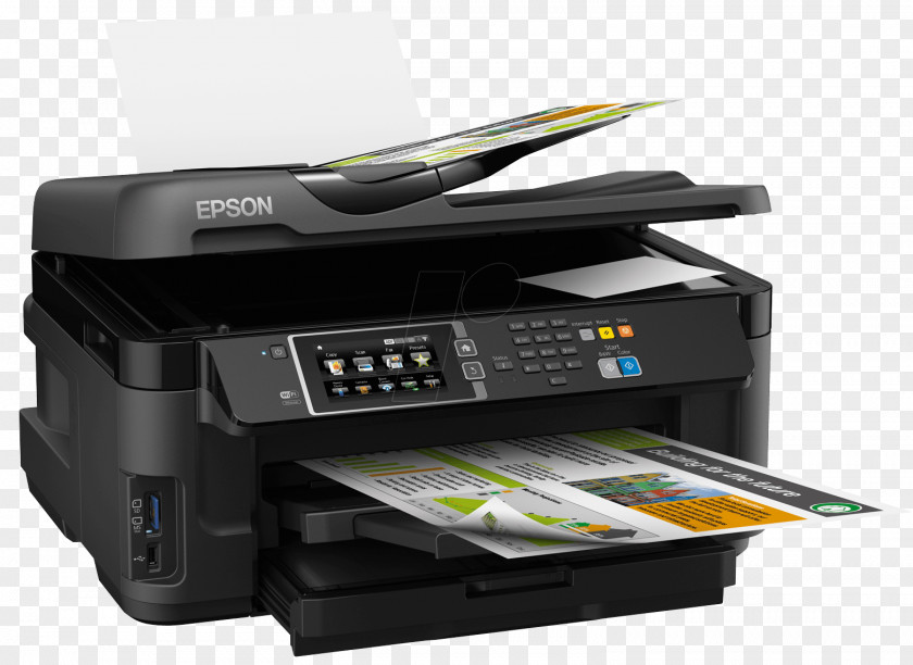 Printer Epson WorkForce WF-7610 Multi-function WF-7620 Duplex Printing PNG